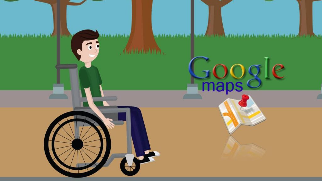 Disable person with wheel chair now use new feature of ‘Google map’