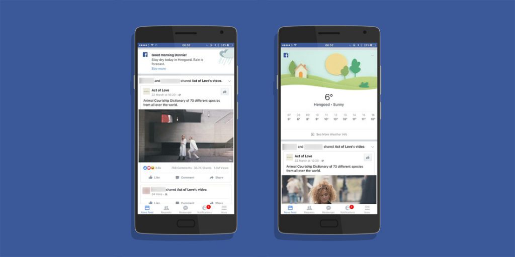 You don’t need specific weather app, Now Facebook is your weather app also
