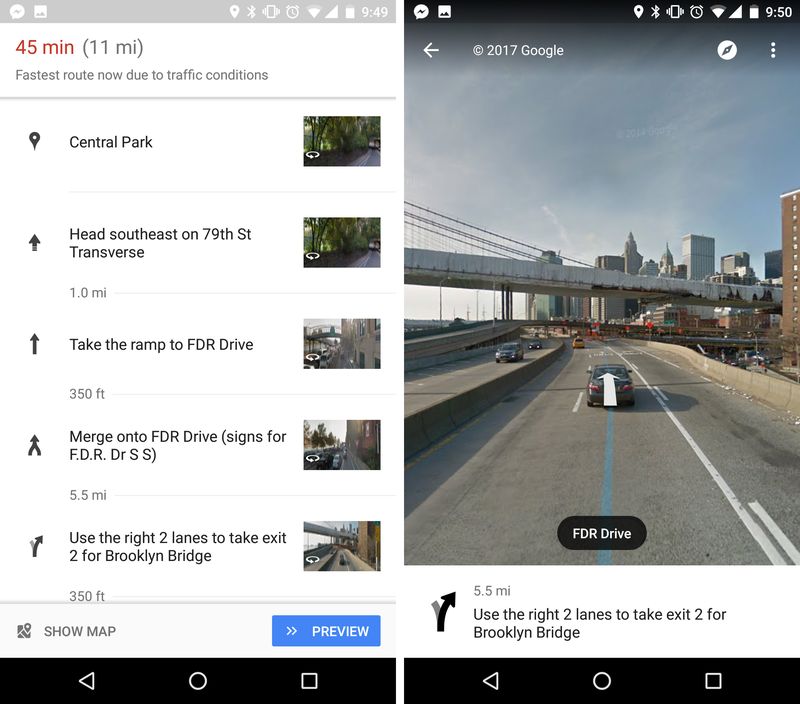 google map for android street view